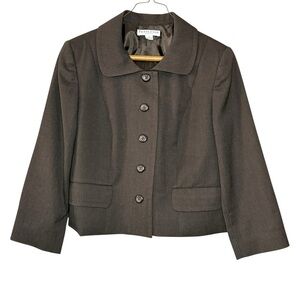 Pendleton Brown Blazer Size 8 Petite